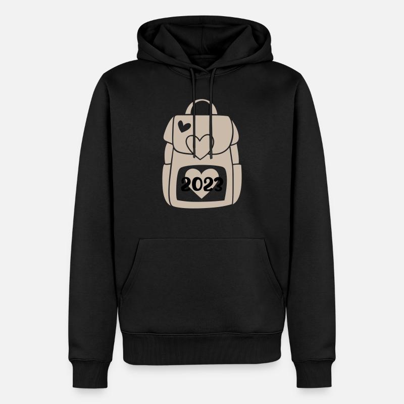 Schulkind 2023 - Männer Premium Bio Hoodie - Schwarz