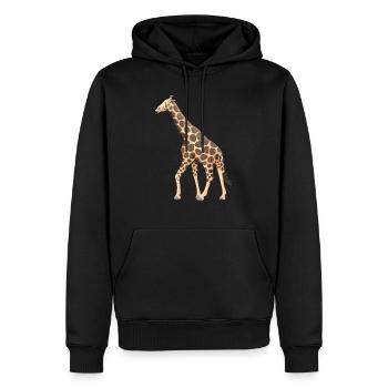 Giraffe - Männer Premium Bio Hoodie - Schwarz - Vorne - Nico (187cm)