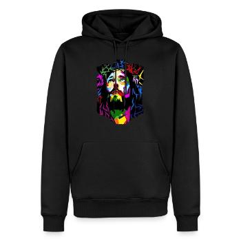 jesus bibel christliche religion christliches kreuz christlich - Männer Premium Bio Hoodie - Schwarz - Vorne - Nico (187cm)