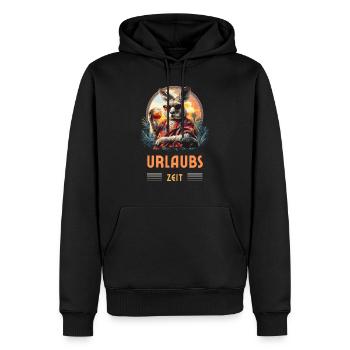 Kangaroo Lounger Vacation Fun Beach Summer Work - Men’s Premium Organic Hoodie - black - Front - Nico (187cm)