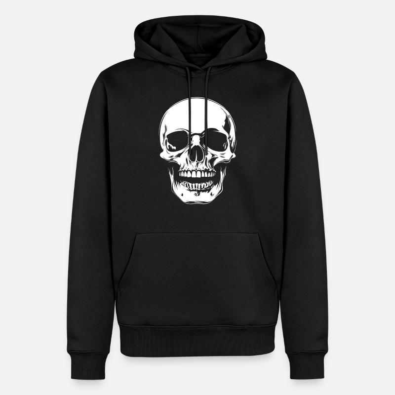 Crâne - Sweat à capuche Premium bio Homme - noir