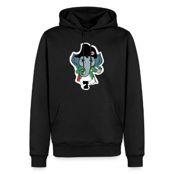 NAPO GANESH - Sweat à capuche Premium bio Homme - noir - Devant - Nico (187cm)