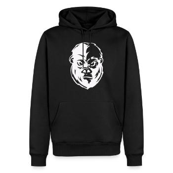 Gorilla Face Animal - Men’s Premium Organic Hoodie - black - Front - Nico (187cm)