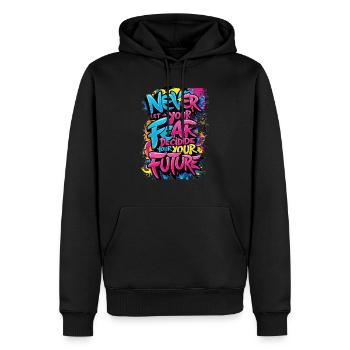 graffiti street art spray citations rétro rap - Sweat à capuche Premium bio Homme - noir - Devant - Nico (187cm)