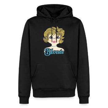 Retro Illustration Blonde - Männer Premium Bio Hoodie - Schwarz - Vorne - Nico (187cm)