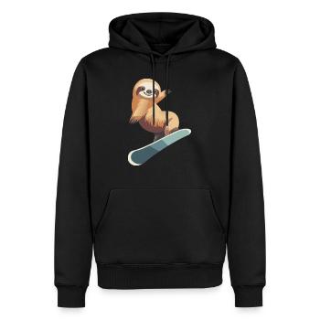 Accidia Sport invernali - Felpa con cappuccio ecologica premium da uomo - nero - Fronte - Nico (187cm)
