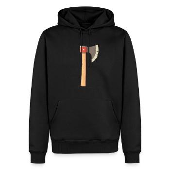 Illustration einer klassischen Holzfäller-Axt - Männer Premium Bio Hoodie - Schwarz - Vorne - Nico (187cm)
