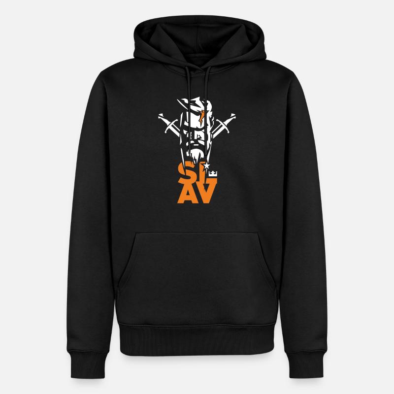 Slavisches Design - Männer Premium Bio Hoodie - Schwarz