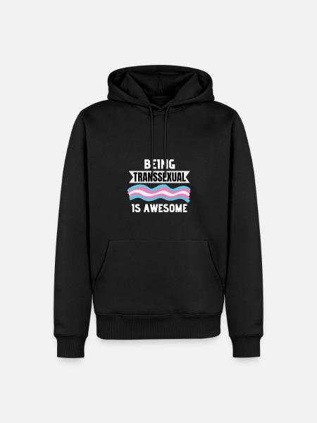 Trans Pride LGBT Transkønnet Gave Transseksuel - Herre Premium økologisk hoodie - sort