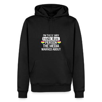 LGBTQ Pan Pride Month Heart Funny Gift LGBT - Men’s Premium Organic Hoodie - black - Front - Nico (187cm)