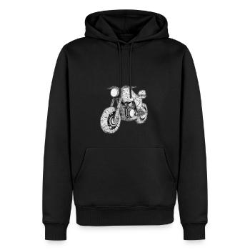 Modernes Motorrad - Männer Premium Bio Hoodie - Schwarz - Vorne - Nico (187cm)
