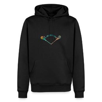 Lacrosse PopArt - Männer Premium Bio Hoodie - Schwarz - Vorne - Nico (187cm)