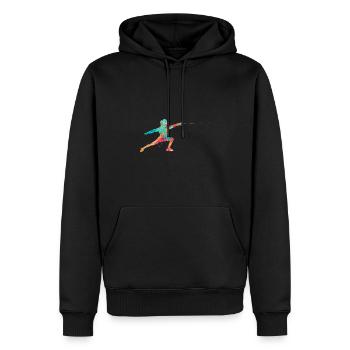 Escrime et escrime PopArt - Sweat à capuche Premium bio Homme - noir - Devant - Nico (187cm)