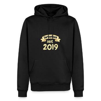 4 Jahre Geburtstag Geschenk Sarkastisch seit 2019 - Männer Premium Bio Hoodie - Schwarz - Vorne - Nico (187cm)
