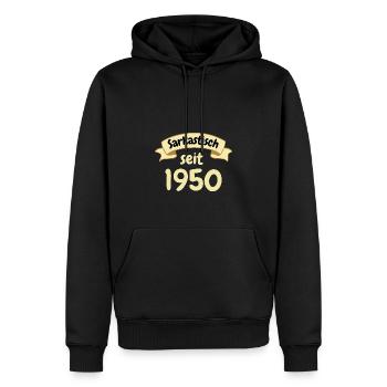 73 Jahre Geburtstag Geschenk Sarkastisch seit 1950 - Männer Premium Bio Hoodie - Schwarz - Vorne - Nico (187cm)