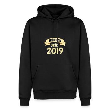 4 Jahre Geburtstag Geschenk Ironisch seit 2019 - Männer Premium Bio Hoodie - Schwarz - Vorne - Nico (187cm)