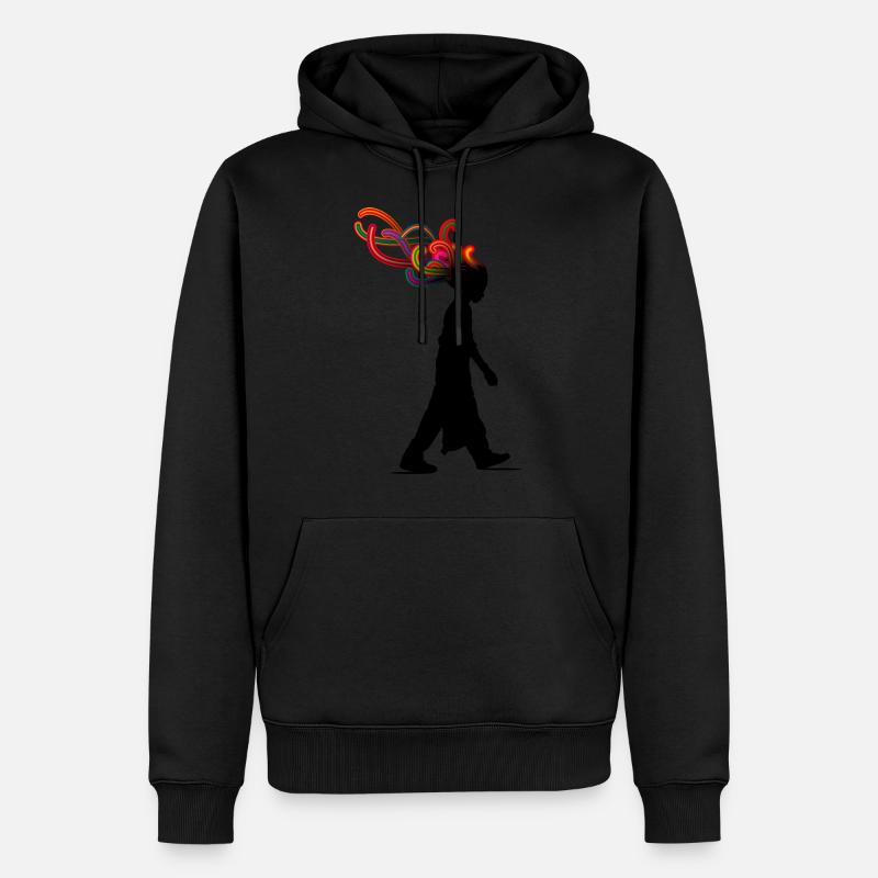 Träumer - Männer Premium Bio Hoodie - Schwarz