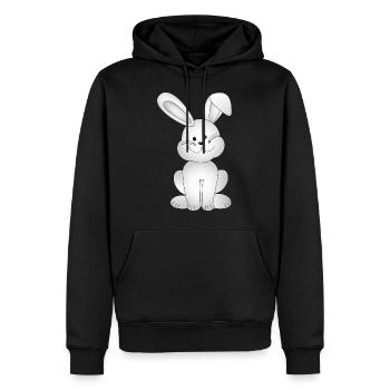 Rabbit - Men’s Premium Organic Hoodie - black - Front - Nico (187cm)