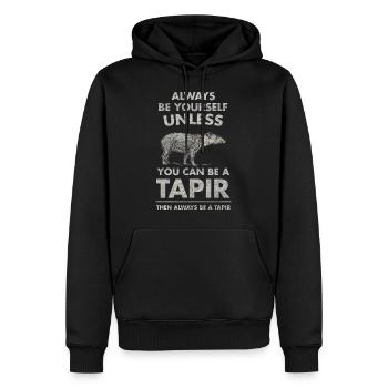 Tapir Tier Rüssel Zootier Vintage Geschenk - Männer Premium Bio Hoodie - Schwarz - Vorne - Nico (187cm)