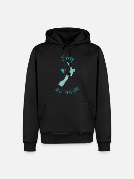 Neuseeland - Männer Premium Bio Hoodie - Schwarz