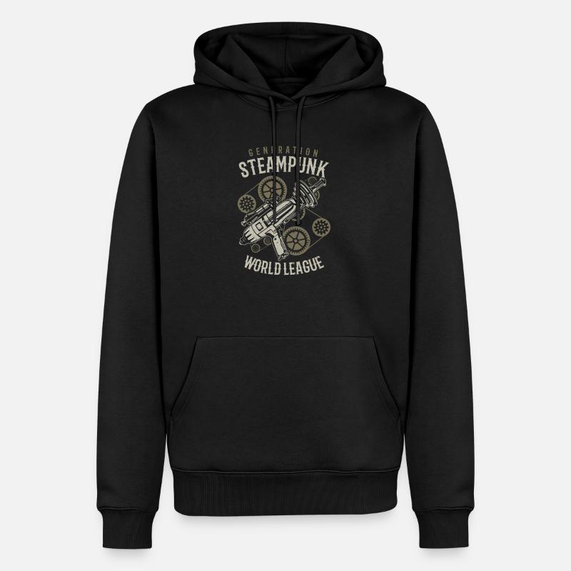 Steampunk - Sweat à capuche Premium bio Homme - noir