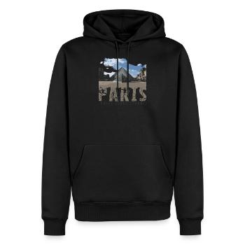 Paris, France- Louvre glass pyramid, - Männer Premium Bio Hoodie - Schwarz - Vorne - Nico (187cm)
