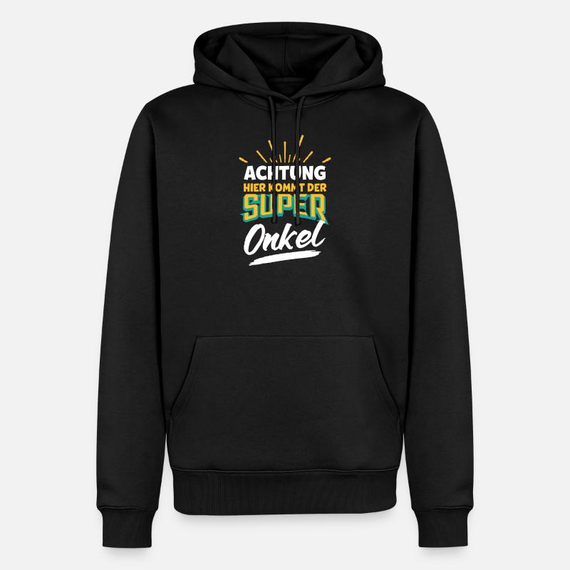 Oncle super oncle - Sweat à capuche Premium bio Homme - noir
