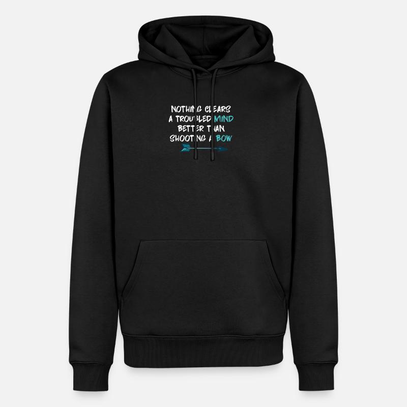 Tir à l'arc - Sweat à capuche Premium bio Homme - noir