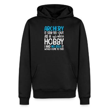 Archery Bogenschießen - Männer Premium Bio Hoodie - Schwarz - Vorne - Nico (187cm)