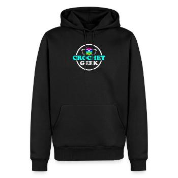Häkeln Geschenk - Männer Premium Bio Hoodie - Schwarz - Vorne - Nico (187cm)