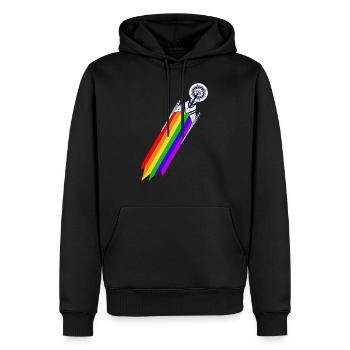 Star Trek Discovery Gay Pride Vol - Sweat à capuche Premium bio Homme - noir - Devant - Nico (187cm)