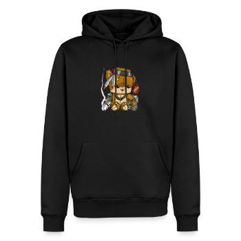 God Bless America - Männer Premium Bio Hoodie - Schwarz - Vorne - Nico (187cm)
