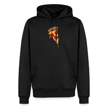 Pizza Essen Food Italien Salamipizza - Männer Premium Bio Hoodie - Schwarz - Vorne - Nico (187cm)