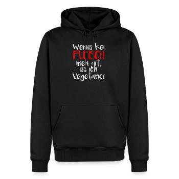 Suisse cadeau de viande suisse végétarien - Sweat à capuche Premium bio Homme - noir - Devant - Nico (187cm)