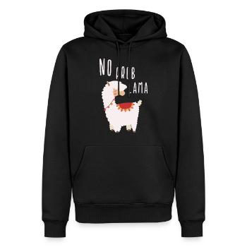 No Prob Lama, Lama, lustiger Spruch, Geschenk - Männer Premium Bio Hoodie - Schwarz - Vorne - Nico (187cm)