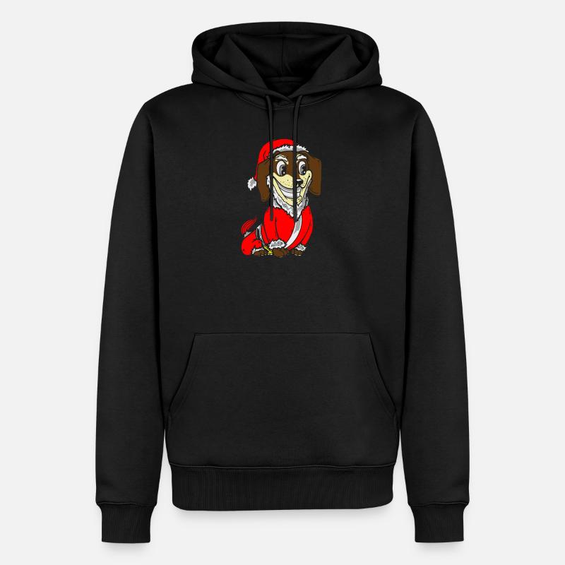 Dackel Weihnachtskostüm Welpengeschenk - Männer Premium Bio Hoodie - Schwarz