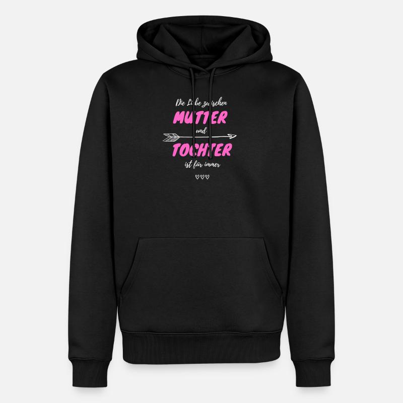 Mutter Tochter Liebe - Männer Premium Bio Hoodie - Schwarz