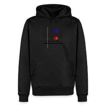 Art esthétique. Conception graphique de chemise - Sweat à capuche Premium bio Homme - noir - Devant - Nico (187cm)