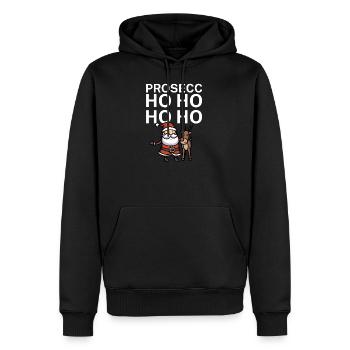 Prosecc ho ho ho ho - Men’s Premium Organic Hoodie - black - Front - Nico (187cm)
