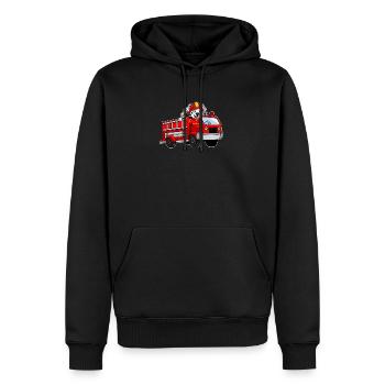 Feuerwehr Kinder Weihnachtsgeschenk Feuerwehrhelm - Männer Premium Bio Hoodie - Schwarz - Vorne - Nico (187cm)