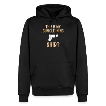 GUNS: Nettoyage des armes à feu - Sweat à capuche Premium bio Homme - noir - Devant - Nico (187cm)