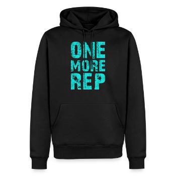 Bodybuilding Gym Workout Entraînement Fitness Shirt - Sweat à capuche Premium bio Homme - noir - Devant - Nico (187cm)