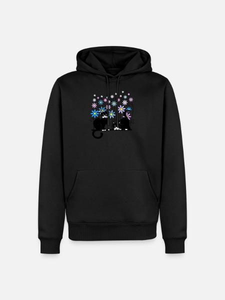 A pair of cats - Men’s Premium Organic Hoodie - black