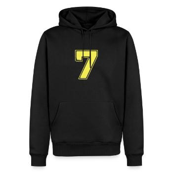 7 Seven - Men’s Premium Organic Hoodie - black - Front - Nico (187cm)
