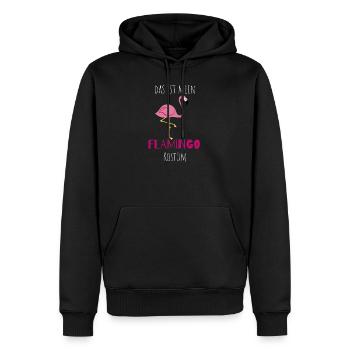 Anti-Fasching Anti-Karneval Kostüm Flamingo - Männer Premium Bio Hoodie - Schwarz - Vorne - Nico (187cm)