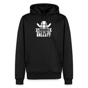 Linedance weil zu Fett fuers Ballett - Männer Premium Bio Hoodie - Schwarz - Vorne - Nico (187cm)
