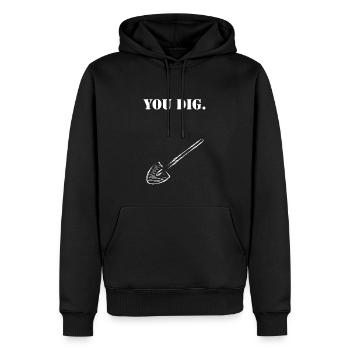 you dig movie quote the good the bad the ugly - Sweat à capuche Premium bio Homme - noir - Devant - Nico (187cm)
