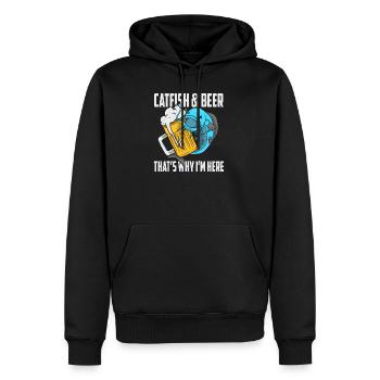 Fisherman Fishing Catfish Bierliebhaber Flathead Geschenk - Männer Premium Bio Hoodie - Schwarz - Vorne - Nico (187cm)