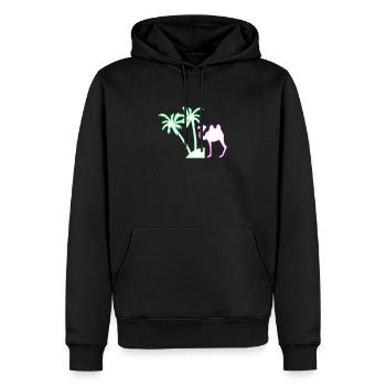 camel - Men’s Premium Organic Hoodie - black - Front - Nico (187cm)