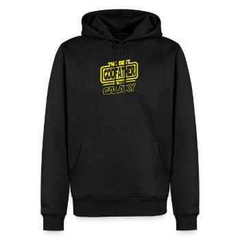 Godfather Das Beste in der Galaxis Geschenk - Männer Premium Bio Hoodie - Schwarz - Vorne - Nico (187cm)